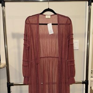 Sheer Mauve Cardigan